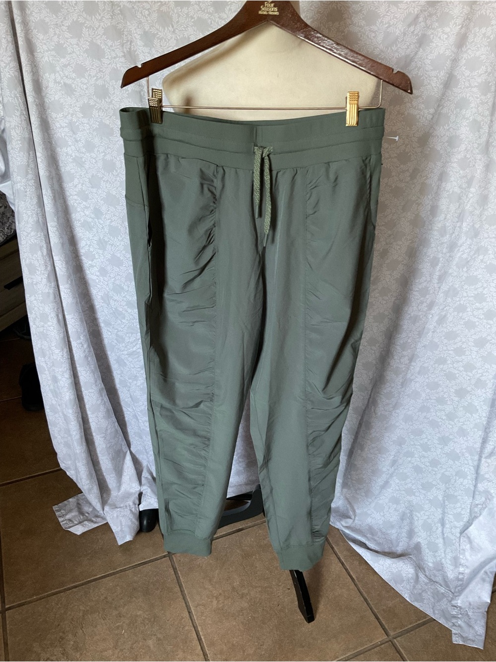 Olive Drawstring Jogger Pants